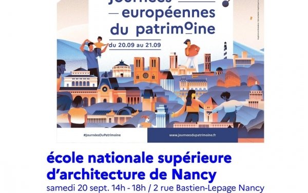 [#JEP2025]
Visitez l'école d'architecture de Nancy
lors des Journées européennes du patrimoine :

📅 Samedi 20 septembre 2025 // 14h-18h
École nationale supérieure d'architecture de Nancy
📍 2 rue Bastien-Lepage

Entrée libre sur inscriptions :
🖋️ https://www.nancy.archi.fr/.../journee-europeenne-du...
✅ Visites commentées du bâtiment de l'école labellisé Architecture contemporaine remarquable et signé par l'architecte Livio Vacchini, projection vidéo, exposition de maquettes, ateliers d'expérimentation pour le jeune public

A retenir également :
Rendez-vous en matinée de 10h à 12h le 20 septembre pour participer à la fête du dessin d'architecture avec les étudiants et étudiantes de 1ère année de cycle Licence autour du pavillon Les Ram'eaux (conçu par les élèves architectes) - Place Simone Veil, à Nancy

#patrimoine #architecture #teamarchi #enseignementsuperieur #culture #journéeseuropéennesdupatrimoine #enseignementsupérieur @villedenancy @culture_gouv